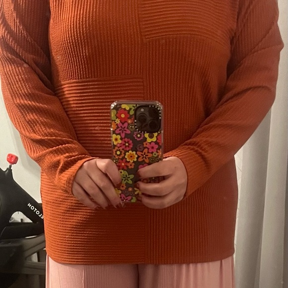 Rust Color Ribbed Tunic - Picture 7 of 7